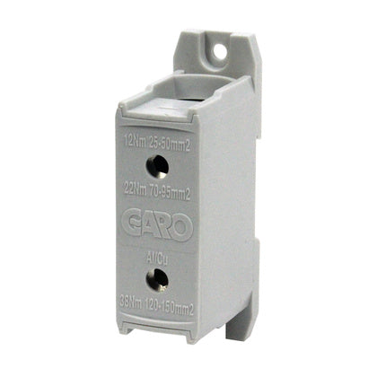 PLINT GRÅ 150mm² Al/CU 1P (Rexel)