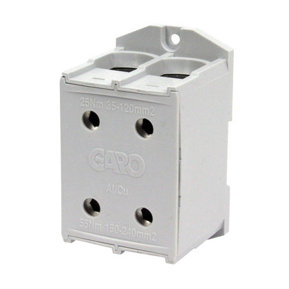 PLINT GRÅ 240mm² Al/CU 2P (Rexel)