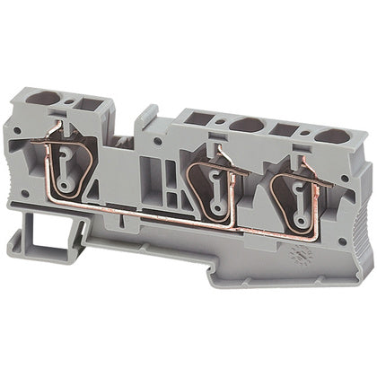 Bladfj plint 3 pol 6mm² grå (Rexel)
