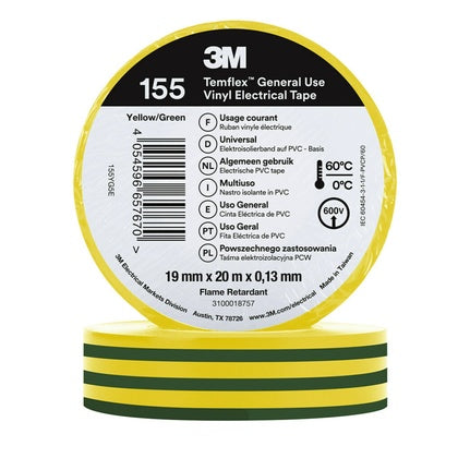 Märktejp T165 15x10 Gul/Grön (Rexel)