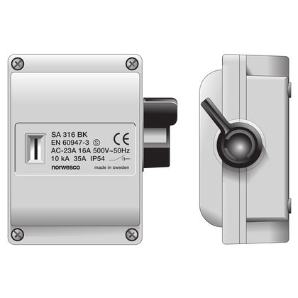 Säkerhetsbr 3p 16A M20 UL94 (Rexel)