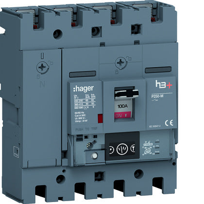 Effektbr h3+ E 100A 4P 50kA (Rexel)