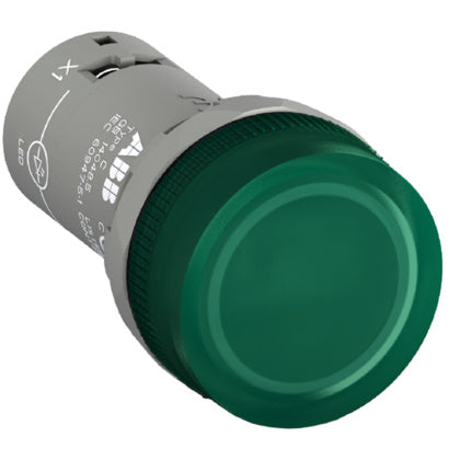S.lampa Grön LED 6,3V DC (Rexel)