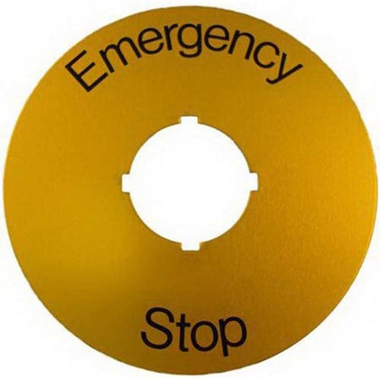 SKYLT GUL  EMERG STOP (Rexel)