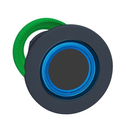 Lamptrycke plast infälld blå (Rexel)