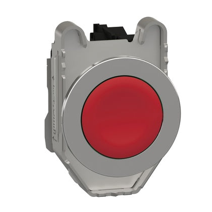 Tryckknapp röd infälld 1NC (Rexel)