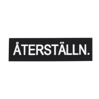 Skylt Återställning svart (Rexel)