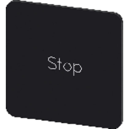 SKYLT INSKR: STOP 27X27MM (Rexel)