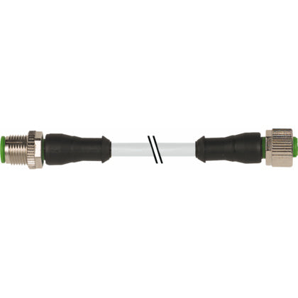 Kabl M12SM-M12SF 3P Grå 10m (Rexel)