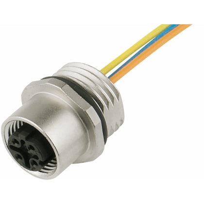 Chassikontakt M12 hona D-kod (Rexel)