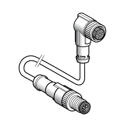 KABEL M12-M12 VINKLAD 2M XZCR1512064D2 (Rexel)