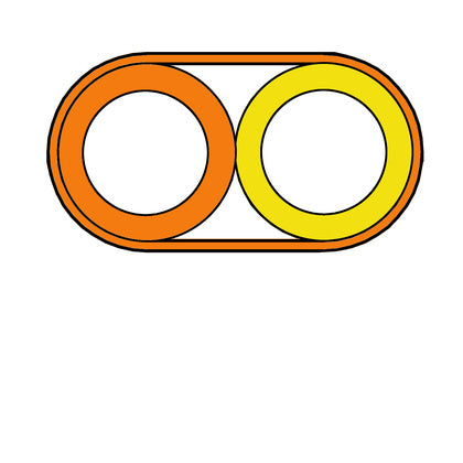 TUB DBB 2x16/10mm  ORANGE (Rexel)