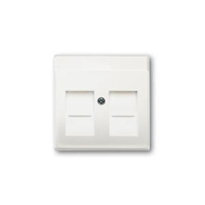 Centrumplatta 2xRJ45 matt vit (Rexel)