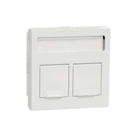 C-platta RJ45 dbl DPM rak vit (Rexel)