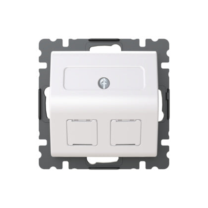 Uttag 2xRJ45 85mm bulkpack (Rexel)