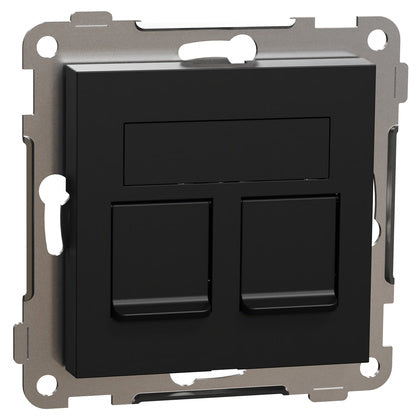 Mod uttag 2x8 C6A STP rak SV (Rexel)
