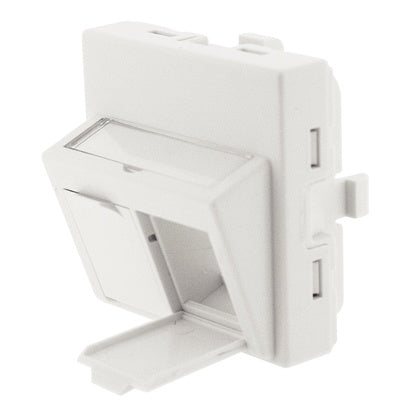Centrumlock 45x45 2xRJ45 vinkl (Rexel)