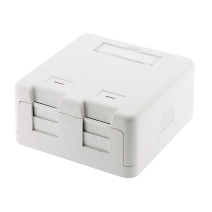 Uttag utv med d-lucka 2xRJ45 (Rexel)