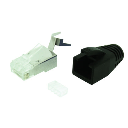 RJ45 PLUGG STP 10G SVART 10ST (Rexel)