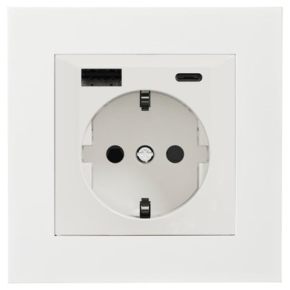 Ladduttag USB A+C 3A Schuco fv (Rexel)