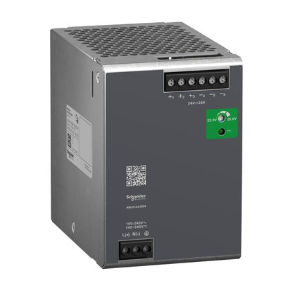 Nätaggregat 24V 20A 1-fas (Rexel)