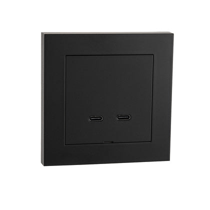 Ladduttag 2x USB C Inf Svart (Rexel)