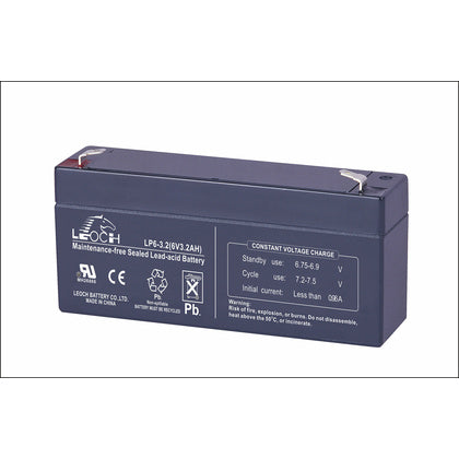 Blybatteri AGM LP 6V 3,2AH (Rexel)
