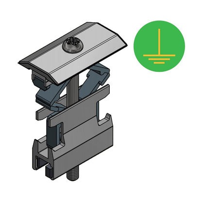 ANODISERAD PANELKLÄMMA ALU 50 (Rexel)