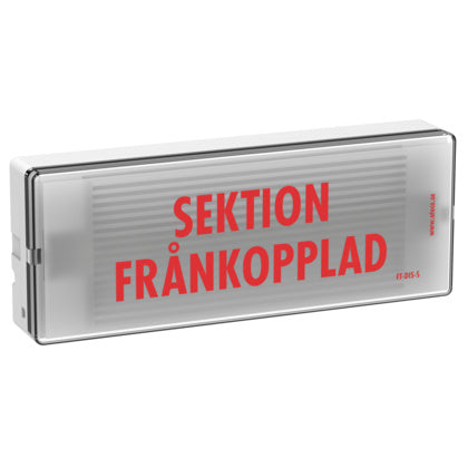Ljusskylt sektion frånkoppl. (Rexel)