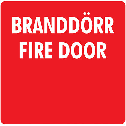 DEKAL BRANDDÖRR/FIRE DOOR (Rexel)