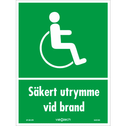 Skylt 150x200 säkert utrymme (Rexel)