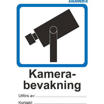 Kameraskylt A4 Aluminium (Rexel)