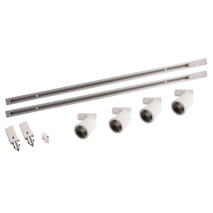 SPOTLSET MINIRULLE 4X8W VIT (Rexel)