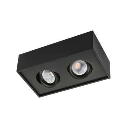 Downl Cube Lux 2x Svart 2700K (Rexel)