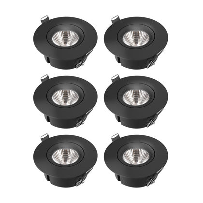 Downlight Izo 6-pack Svart (Rexel)