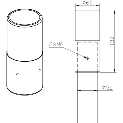 Adapter 60-50mm Grafit 3070GR (Rexel)