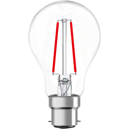 LED Classic 2W B22 Röd Klar (Rexel)